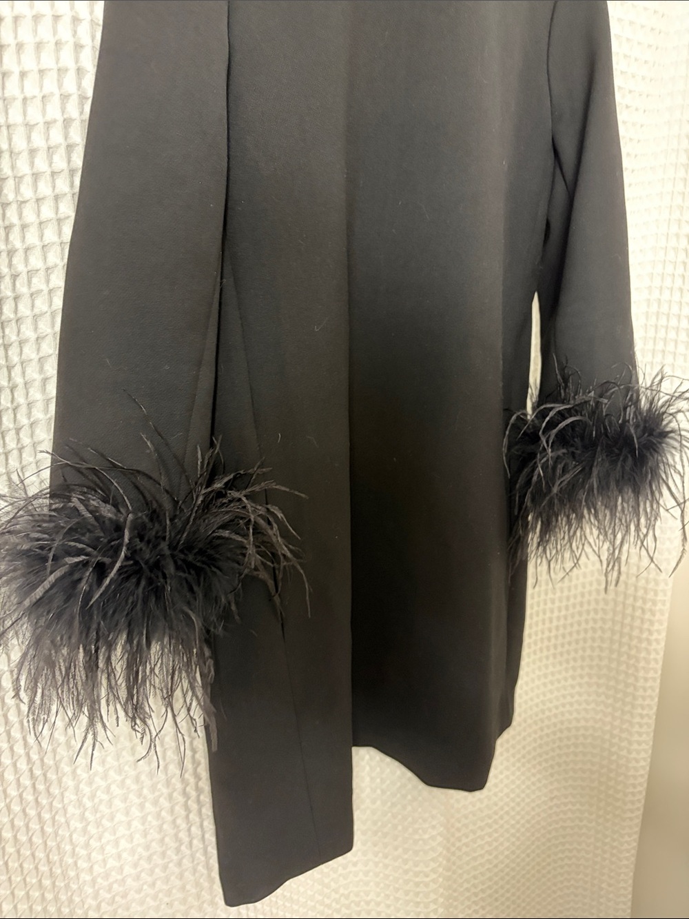 Tuckernuck Ellie Black Feather Mod Dress Large - Picture 8 of 11